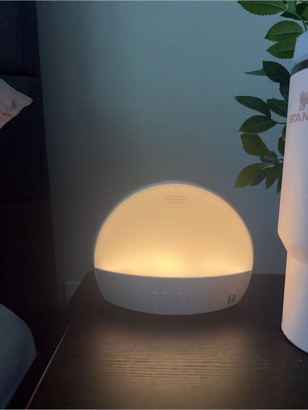 HATCH restore 1 alarm clock- Smart Ambient Night Light with Gray Fabric Base